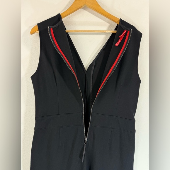 SPANX The Perfect Jumpsuit Black Women’s Size L Sleeveless Wide Leg V-Neck - Picture 7 of 11